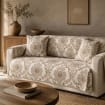 Luxuriöser Jacquard-Sofabezug aus weichem Polyester mit rutschfester Unterseite