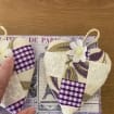 Vintage Patchwork-Lavendelherzen, 2er-Set, handgefertigt, 9,5 cm x 10 cm