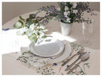 Kornblumen Tischsets aus Leinen, florale Tischdekoration, 32 x 48 cm, 240 g/m²