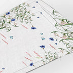 Kornblumen Tischsets aus Leinen, florale Tischdekoration, 32 x 48 cm, 240 g/m²