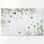 Kornblumen Tischsets aus Leinen, florale Tischdekoration, 32 x 48 cm, 240 g/m²
