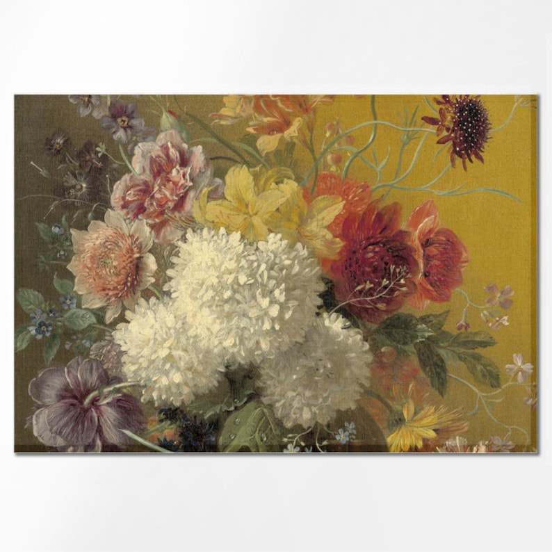 Tischset aus Leinen mit Blumenmuster; Tischset mit einem Vintage-Druck