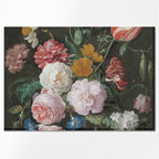 Tischset aus Leinen mit Blumenmuster; Tischset mit einem Vintage-Druck