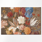 Tischset aus Leinen mit Blumenmuster; Tischset mit einem Vintage-Druck