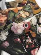 Tischset aus Leinen mit Blumenmuster; Tischset mit einem Vintage-Druck