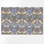 Tischsets Erdbeerdieb“ aus Leinen Tischdekoration mit botanischem Print, 32 x 48 cm