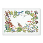Leinen Tischsets im Set, botanischer Herbst-Druck, 32 x 48 cm