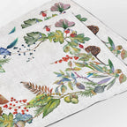 Leinen Tischsets im Set, botanischer Herbst-Druck, 32 x 48 cm