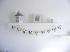 Wimpelkette aus Baumwolle mit Herzen und Blumenmotiv, Kinderzimmer-Deko