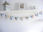 Wimpelkette aus Baumwolle mit Herzen und Blumenmotiv, Kinderzimmer-Deko