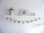 Wimpelkette aus Baumwolle mit Herzen und Blumenmotiv, Kinderzimmer-Deko