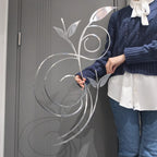 Luxuriöse minimalistische Metall-Wandkunst – botanische Blatt- und Rankenskulptur, moderne abstrakte Wanddekoration