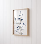 Minimalistische blaue botanische Wandkunst - oder Schlafzimmer