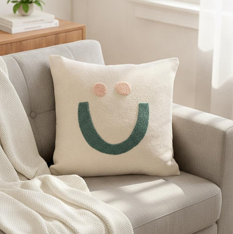 Kissenbezug 45 x 45 cm, bunter Kawaii-Dekokissenbezug, Dopamine Decor