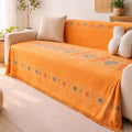 Boho Chenille Sofabezug, anti-rutsch und katzenkratzfest, Couchüberwurf