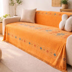 Boho Chenille Sofabezug, anti-rutsch und katzenkratzfest, Couchüberwurf