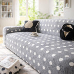Stretch-Sofabezug mit Pünktchenmuster, weicher Baumwollstoff, moderner Couchschutz