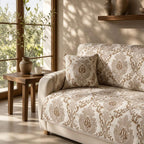 Luxuriöser Jacquard-Sofabezug aus weichem Polyester mit rutschfester Unterseite