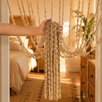 Perlenbesetzter Türvorhang, Boho-Raumteiler, 100 × 200 cm, Polyester mit Perlen