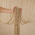 Perlenbesetzter Türvorhang, Boho-Raumteiler, 100 × 200 cm, Polyester mit Perlen