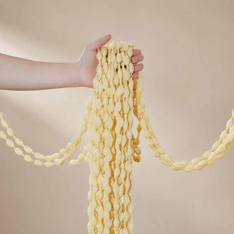 Perlenbesetzter Türvorhang, Boho-Raumteiler, 100 × 200 cm, Polyester mit Perlen
