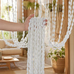 Perlenbesetzter Türvorhang, Boho-Raumteiler, 100 × 200 cm, Polyester mit Perlen
