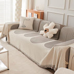 Sofabezug aus Chenille mit Streifenmuster, gewebter Couchschutz und Überwurfdecke für das Wohnzimmer