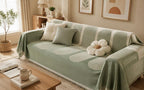 Sofabezug aus Chenille mit Streifenmuster, gewebter Couchschutz und Überwurfdecke für das Wohnzimmer
